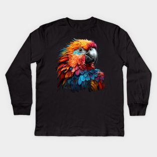 Parrot Rainbow Kids Long Sleeve T-Shirt
